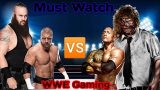 Brown Strowmen And Triple h Vs The Rock And Mankind -- Official Ramneet