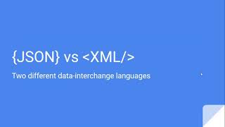 JSON vs XML