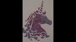 Galaxy Unicorn Stencil Tutorial