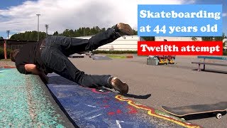 Skateboarding at 44 years old Twelfth Attempt at Myyrmäki skatepark