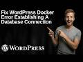 Fix WordPress Docker Error Establishing A Database Connection (2026 Easy Guide)