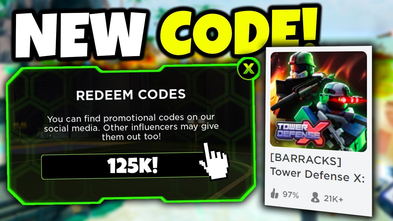 *NEW* CODE & TOWER UPDATE!! | Tower Defense X Roblox - YouTube