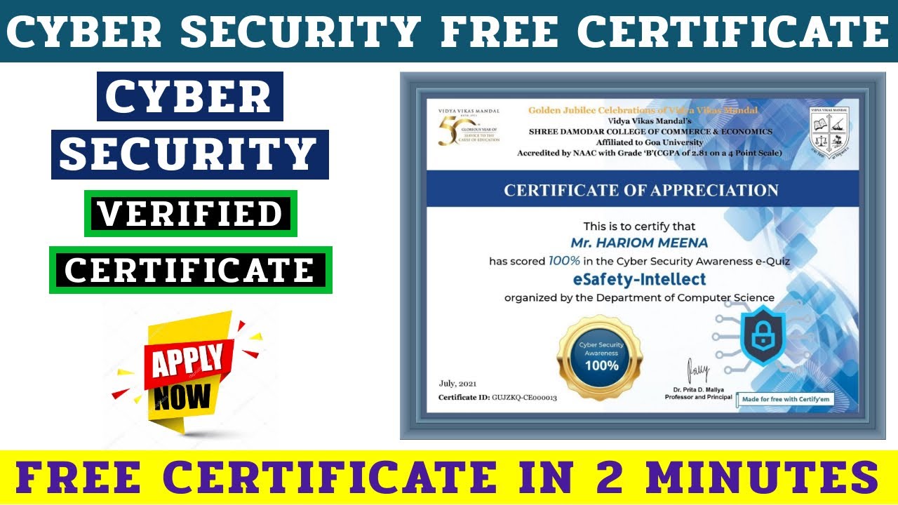 Cyber Security Free Course With Free Certificate || Free Online ...