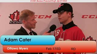 CCHL Interview Adam Cater