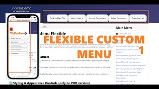 Joomla Customize menu and Flexible Menu for Joomla