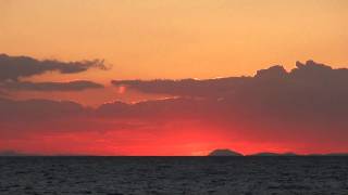 淡路島から見た夕日