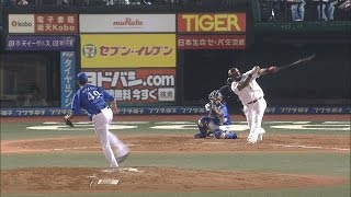 【プロ野球パ】低い弾道でスタンド一直線！ウィーラーの3号2ランHRで2点差に迫る 2015/06/11 E-DB