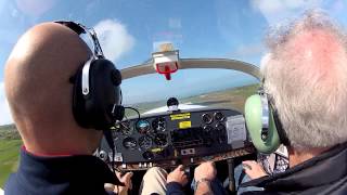 Vol d'initiation à l'aéroclub de Cherbourg-Maupertus (LFRC) sur APM 20 Lionceau