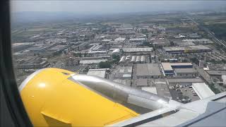 Take-off from Florence Airport, Italy.  Vueling Airbus A319