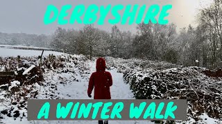 A SNOWY Derbyshire walk - Crich, Shining Cliff Woods \u0026 Ambergate.