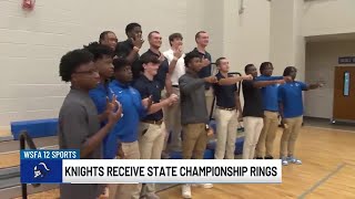 Montgomery Catholic Knights receive state football championship rings