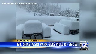 Mt. Shasta Ski Park gets tons of snow over the weekend