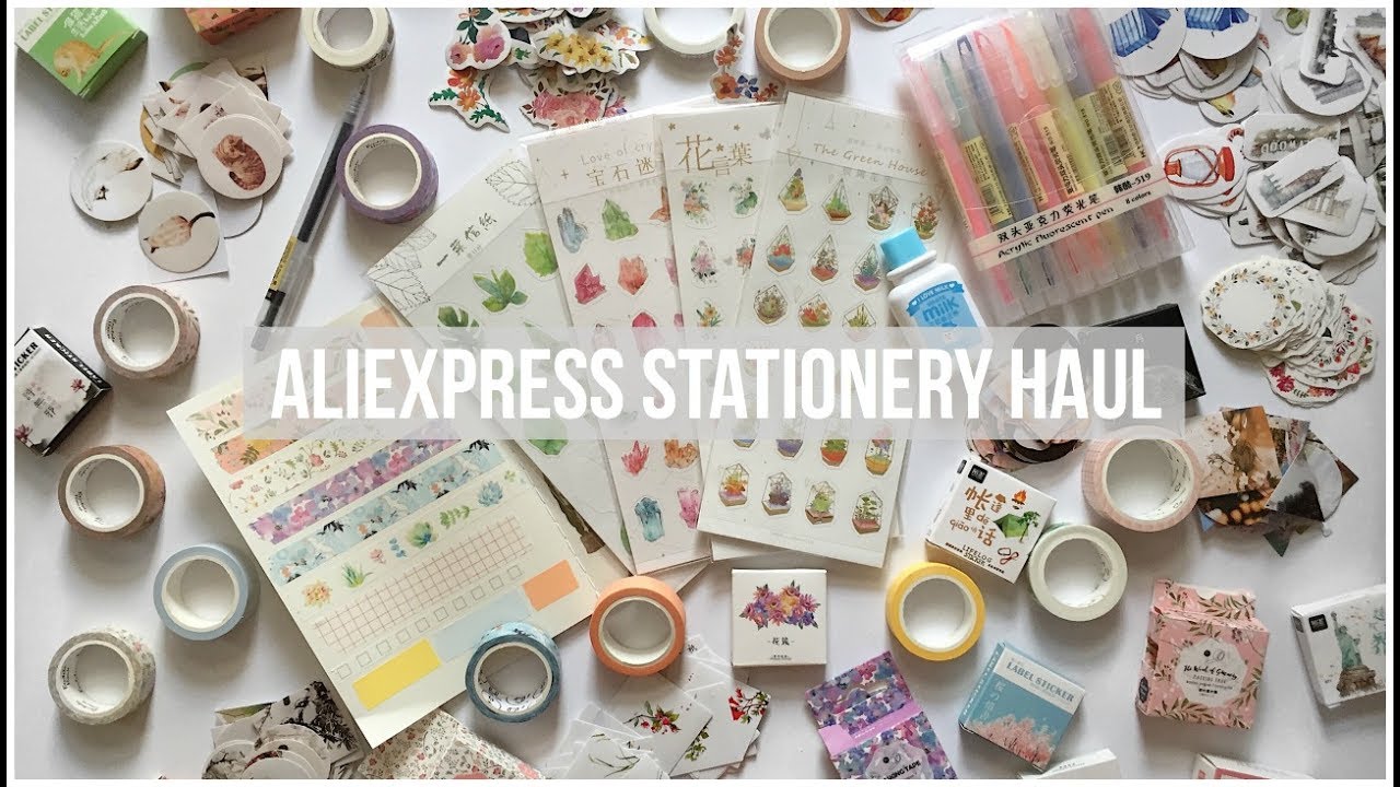 Huge Aliexpress Stationery Haul Washi Tape Swatches Journal