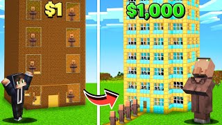 Unapređujem Hotel od $1 u Hotel od $1000 za Villagere u Minecraftu 🤑