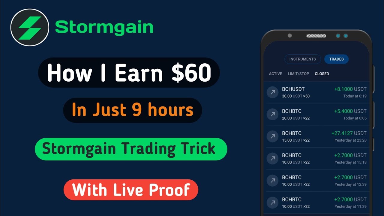 Best Stormgain Trading Trick | Stormgain Trading | How To Trade In ...