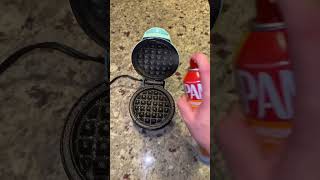 Eating a waffle made of chocolate! #shorts #cooking #food