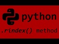 Python rindex() string method