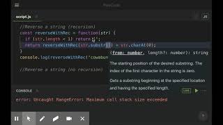How to reverse a string in JavaScript with and without recursion