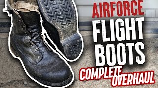 80's 90's Air Force Flight Boots Are Taken Completely Apart \u0026 Restored | Military Boot Restoration