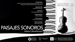 Paisajes sonoros. Instituto Cultural Rumano