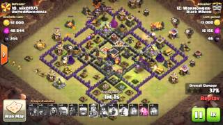 Low TH9 3 Star Shattered Lavaloon War Attack