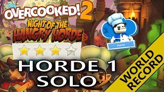 Overcooked 2 - HANGRY HORDE 💀 Horde 1 - 100% - Solo!