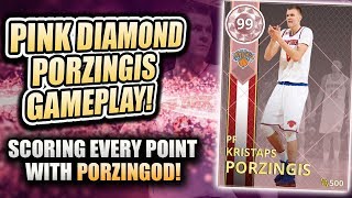 NBA 2K18 PINK DIAMOND KRISTAPS PORZINGIS GAMEPLAY! BEST CARD IN NBA 2K18 MYTEAM