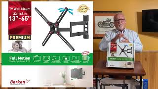 Meet Barkan Full Motion TV Wall Mount for Screen Sizes 13\