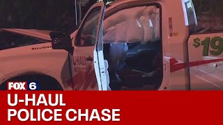 Glendale police chase, U-Haul driver got away | FOX6 News Milwaukee