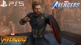 Marvel's Avengers - MCU Captain America Infinity War Suit Gameplay 4K 60FPS (PlayStation 5)