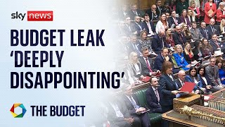 Chancellor: Budget leak a 'serious error' by the OBR