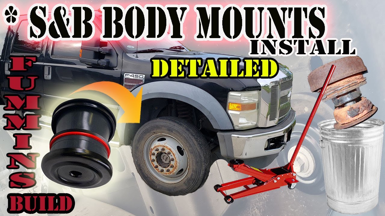 S&B Silicone Cab Body Mounts Install Ford Super Duty - YouTube