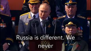 Putin: "Nunca renunciaremos a la patria por la fe y los valores tradicionales"
