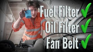 How to Service/Oil Change a RB25DET Skyline | Oil Filter, Fuel Filter, Fan Belts