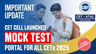 Mock Test Portal Launched by CET Cell 🔥 ATAL - Assessment Tests and Learning Portal for CET 2025 🚀