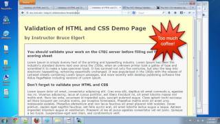 CTEC 122 - Validating your HTML and CSS
