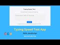 Typing Speed Test App | Build a JavaScript Project in 10 Minutes for Beginners #coding #css