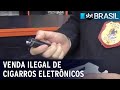 SBT flagra vendedores oferecendo cigarro eletrônico um dia após megaoperação | SBT Brasil (24/09/21)