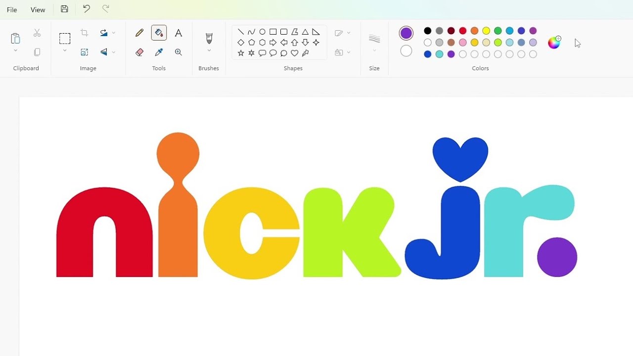 How To Draw A Nick Jr Logo In Disney Junior Style Using Ms Paint How To ...