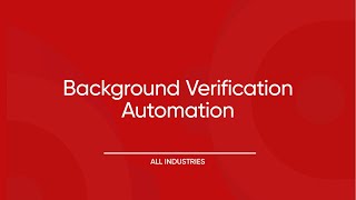 Background Verification Automation