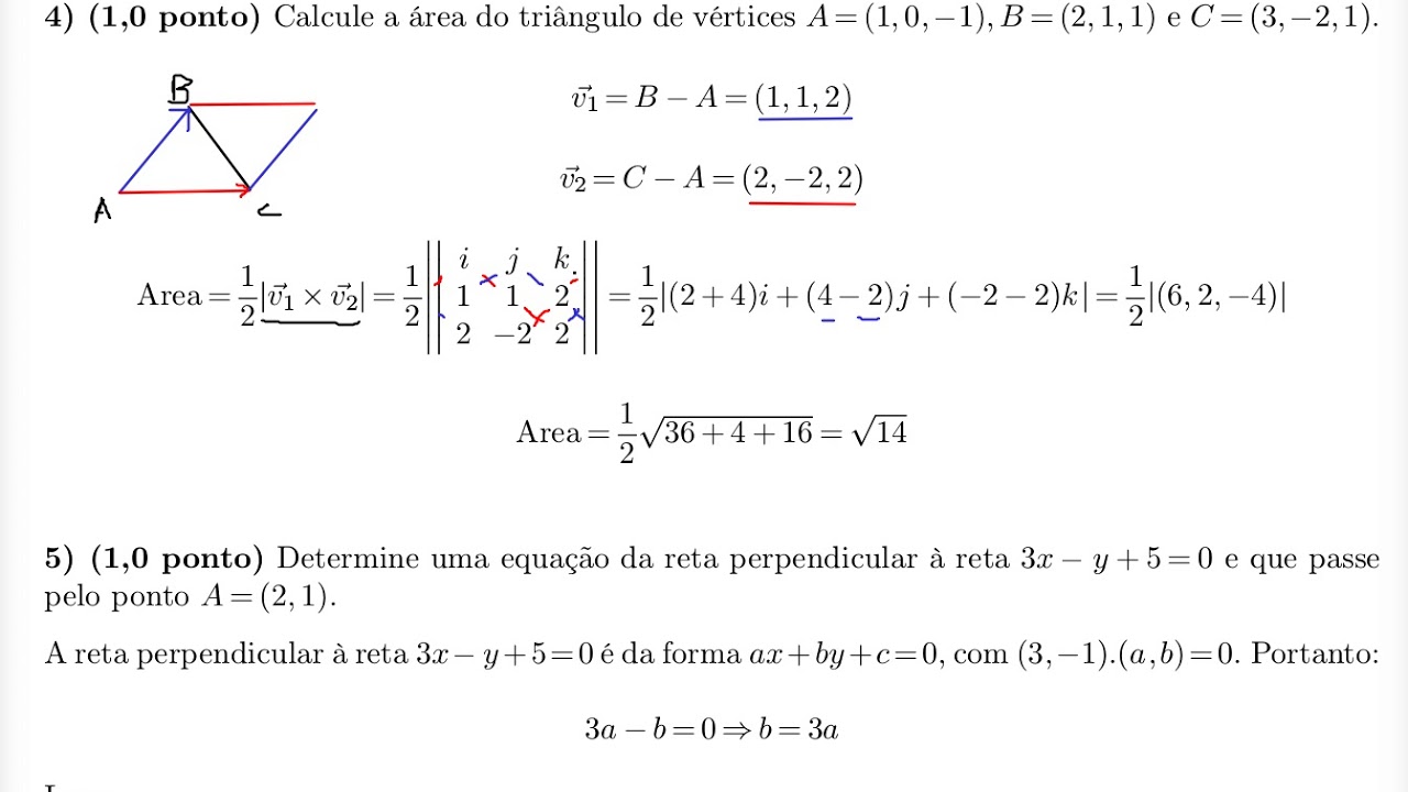 Geometria Analítica E Algebra Linear - Lista 2 - Parte 2 - YouTube