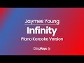 Infinity -Jaymes Young - Piano Karaoke Instrumental - Original Key
