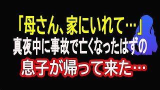 【スカッとする話】「母さん、家にいれて…」真夜中に事故で亡くなったはずの息子が帰って来た…