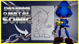 Como desenhar o metal sonic do filme SONIC 3  - Tutorial/passo a passo - cena pós crédito