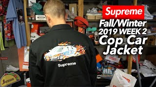 Supreme FW19 | Cop Car Embroidered Work Jacket