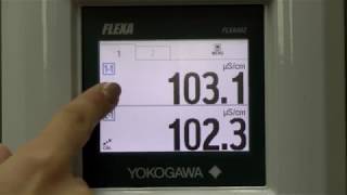 Procedure of configuration and calibration the conductivity meter FLXA402