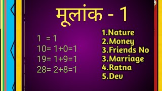 मूलांक 1, जानिए मूलांक एक के लोगों के बारे में, कैसे होते है 1 मूलांक बाले,BIRTH DATE-01,10,19,28