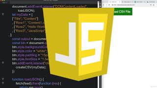 JavaScript CSV file creator - Google sheet to CSV Project - learn JavaScript