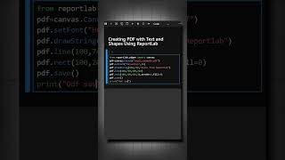 Creating PDF with Text and Shapes Using ReportLab