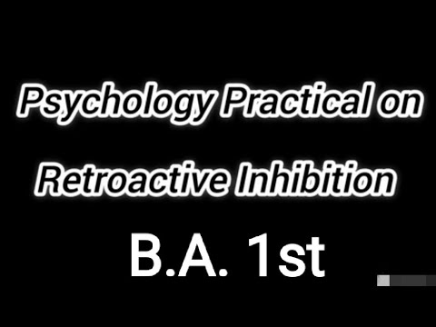 Experiment On Retroactive Inhibition 🖋️| B.A. 1st Practical 🏻 ...